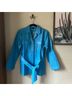 Rails 100% Polyester 67% Rayon 16% Polyester 12% Cotton 5% Metallic Fiber Solid Blue Faux Leather Jacket Size XS - photo 4