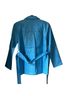 Rails 100% Polyester 67% Rayon 16% Polyester 12% Cotton 5% Metallic Fiber Solid Blue Faux Leather Jacket Size XS - photo 2