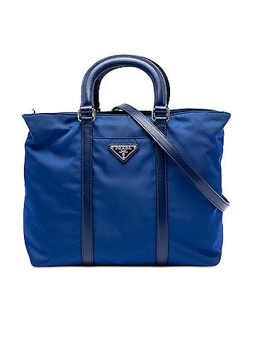 Prada Vitello Trimmed Tessuto Satchel (view 1)