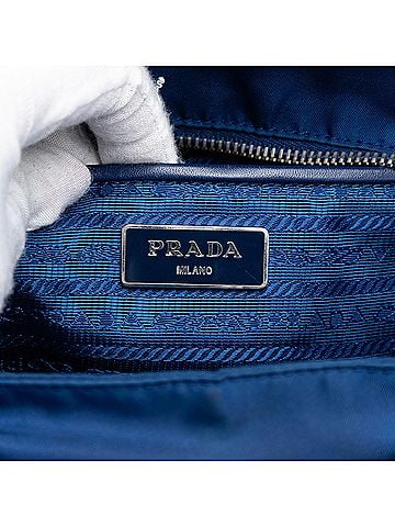 Prada Vitello Trimmed Tessuto Satchel (view 2)
