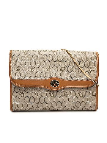 Dior Honeycomb Coated Canvas Chain Crossbody (view 1)