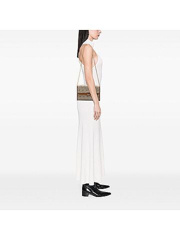Dior Honeycomb Coated Canvas Chain Crossbody (view 2)