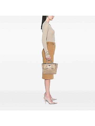 Prada Glace Calf Twin Pocket Double Handle Satchel (view 2)