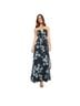BCBGMAXAZRIA 100% Polyester Floral Blue Black Cocktail Dress Size 0 - photo 1