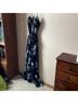 BCBGMAXAZRIA 100% Polyester Floral Blue Black Cocktail Dress Size 0 - photo 4