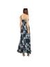 BCBGMAXAZRIA 100% Polyester Floral Blue Black Cocktail Dress Size 0 - photo 2