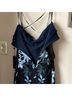 BCBGMAXAZRIA 100% Polyester Floral Blue Black Cocktail Dress Size 0 - photo 8