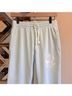 Baja East 100% Cotton Teal Blue Active Pants Size 0 - photo 3