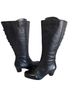 David Tate 100% Leather Solid Black Boots Size 9 1/2 (wide) - photo 2