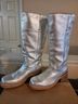 FRYE 100% Leather Silver Boots Size 8 1/2 - photo 4