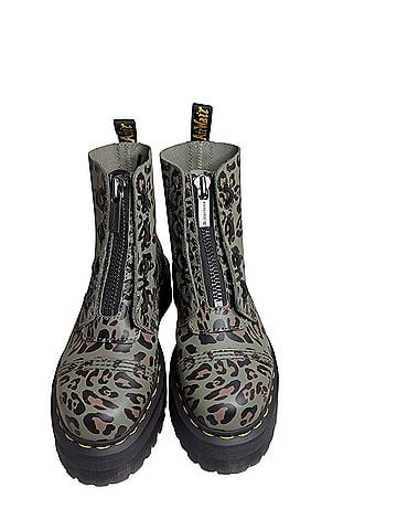 Dr. Martens Sinclair Distorted Leopard Print Platform  Ankle Boots (view 1)