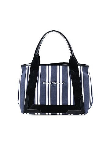 Balenciaga Canvas Striped Navy Cabas S (view 1)