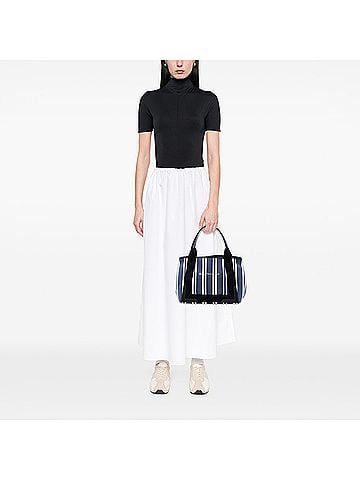 Balenciaga Canvas Striped Navy Cabas S (view 2)