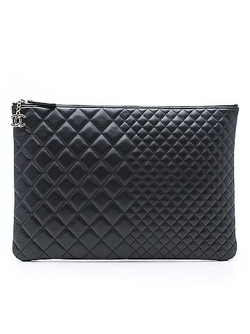 Chanel Large Bi Quilted Lambskin O Case Clutch (view 1)