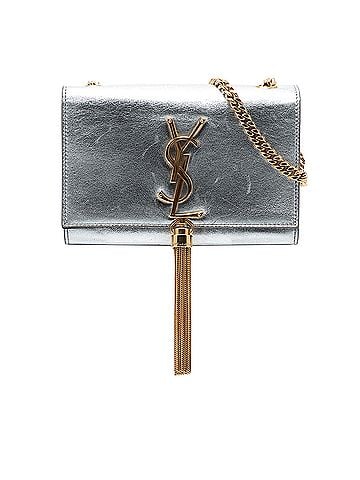 Saint Laurent Small Metallic Calfskin Monogram Kate Tassel Crossbody (view 1)