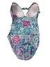 Lilly Pulitzer Floral Blue Pink One Piece Swimsuit Size 8 - photo 2
