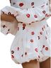 Maeve Print White Red Shorts Size M - photo 1