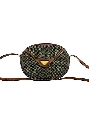 Yves Saint Laurent YVES SAINT LAURENT Vintage YSL Logo Hardware Leather Shoulder Bag Khaki Brown 08612 (view 1)