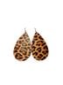 Nickels 100% Leather Animal Print Brown Black Ear Muffs One size - photo 1
