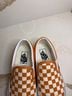 Vans 100% Canvas Checkered-gingham Orange White Sneakers Size 7 - photo 6