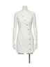 Day + Moon Solid White Denim Button Mini Dress in White Size L - photo 1