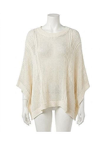 Davi & Dani Send A Message Mesh Sweater in White (view 1)