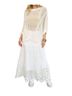 Davi & Dani White Send A Message Mesh Sweater in White Size 3X - photo 5
