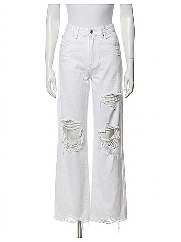 Vervet Tearin' Up My Heart Loose Jeans in White (view 1)