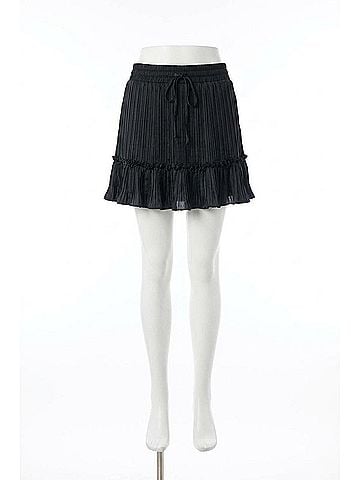 She + Sky Avery Mini Skirt in Black (view 1)
