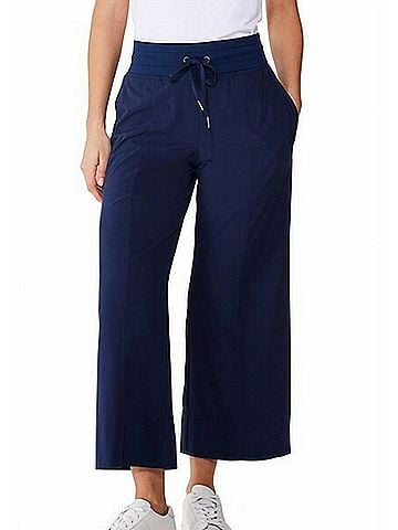 Nic + Zoe Tech Stretch Wide Leg Crop Pant in Ink (view 2)