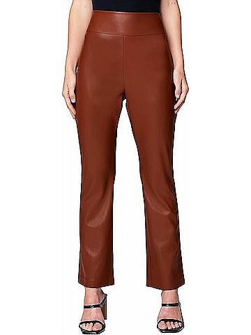 Blank NYC Vegan Leather Wide Yoke Kick Flare Pant in Shake The World (view 2)