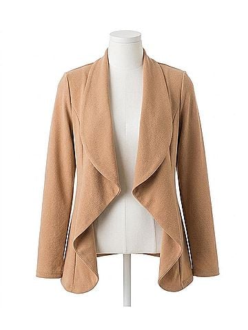She + Sky Textured Knit Blazer in Taupe (view 1)