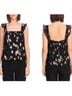 Sézane 92% Silk 8% Metallised Fiber 100% Viscose Floral Black Tank Top Size L - photo 6