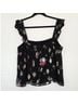 Sézane 92% Silk 8% Metallised Fiber 100% Viscose Floral Black Tank Top Size L - photo 10