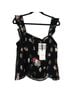 Sézane 92% Silk 8% Metallised Fiber 100% Viscose Floral Black Tank Top Size L - photo 1
