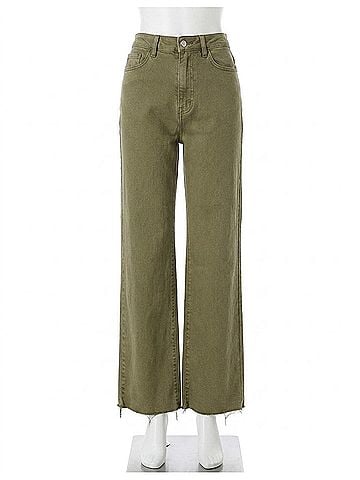 Blank NYC Any Other Way Pants in Army Green (view 1)