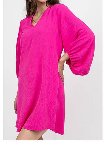Ivy Jane Deep V-Neck Dress in Pink (view 2)
