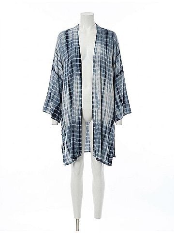 Pol Tie Dye Cardigan in Ocean Grey (view 1)