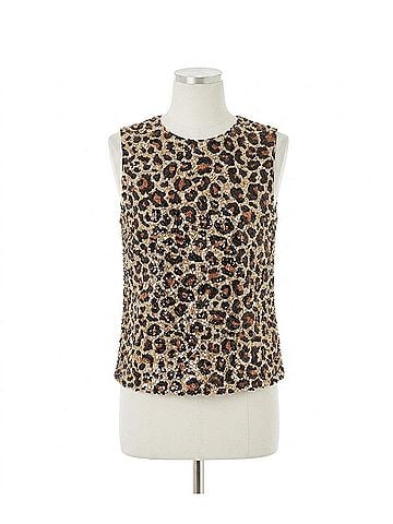 Velvet by Graham & Spencer Yves Leopard Sequin Tank in Multi (view 1)