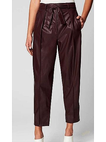 Blank NYC Faux Leather Pants in Grape Shake (view 2)
