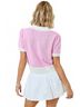 Day + Moon Pink Sweater Terry Polo Top in Powder Pink Size M - photo 3