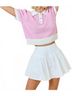 Day + Moon Pink Sweater Terry Polo Top in Powder Pink Size M - photo 5
