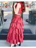 TCEC Solid Red Ruffled Romance Top in Red Size S - photo 5