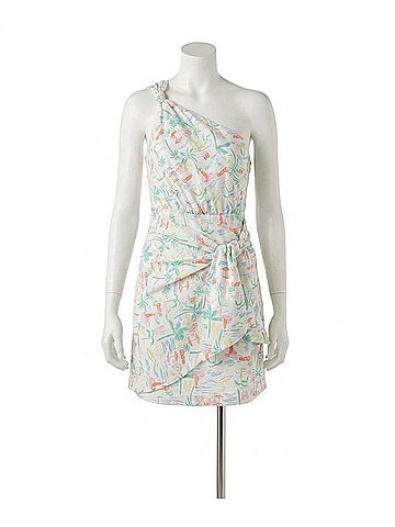 Karlie Seashore One Shoulder Knot Dress in Multi (view 1)