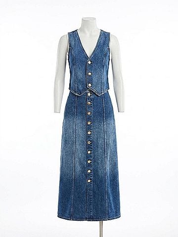 DL1961 Classic Sleeveless Vest in Wythe Vintage (view 1)