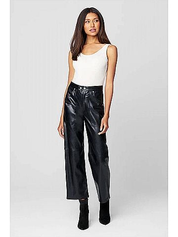 Blank NYC The Baxter In Track Record Pant High Rise Wide Leg in Track Record (view 2)