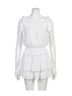 Day + Moon Solid White Darla Tie Strap Romper in White Size L - photo 1