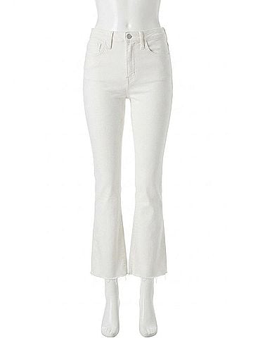 Good American Good Standard Kick Flare Jeans in White Wash (view 1)