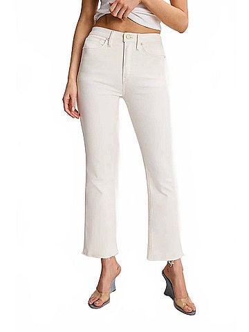 Good American Good Standard Kick Flare Jeans in White Wash (view 2)