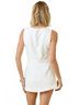 Day + Moon Solid White Wesley Cutout Button Down Vest in White Size L - photo 3